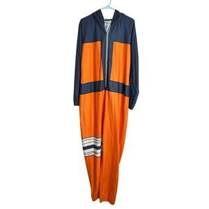 NARUTO Onsie NEW Polyester Orange Blue White Front Zip Hoodie Size M